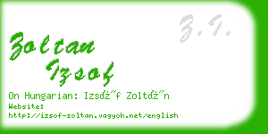 zoltan izsof business card